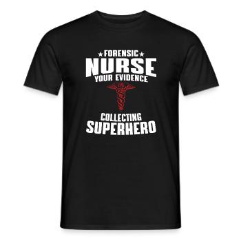 Forensische Krankenschwester Geschenk - Männer T-Shirt - Schwarz - Vorne - AI Model Male 178 light (178cm)