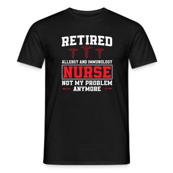 Pensionierte Allergie Krankenschwester - Männer T-Shirt - Schwarz - Vorne - AI Model Male 178 light (178cm)