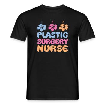 Infirmière en chirurgie plastique Floral Design - T-shirt homme - noir - Devant - AI Model Male 178 light (178cm)