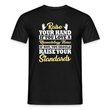 Drôle de chemise d’infirmière en rhumatologie - T-shirt homme - noir - Devant - AI Model Male 178 light (178cm)