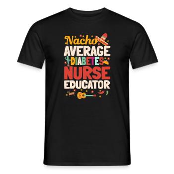 Infirmière en diabète Fiesta mexicaine - T-shirt homme - noir - Devant - AI Model Male 178 light (178cm)