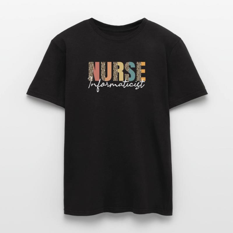 Nursing Informatics Leopard Pattern Men’s T-shirt