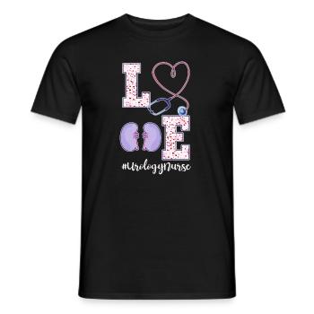 Urology Nurse Valentine's Day Shirt - Men's T-Shirt - black - Front - AI Model Male 178 light (178cm)