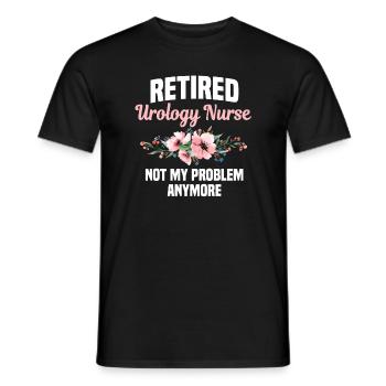 Retired urology nurse - Men's T-Shirt - black - Front - AI Model Male 178 light (178cm)