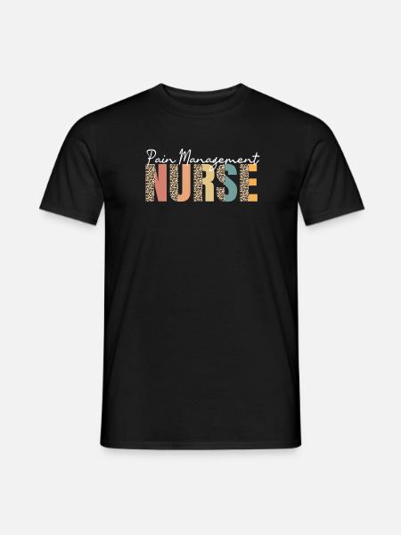 Pain Therapy Nurse Leopard Pattern - Men's T-Shirt - black