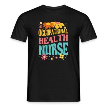 Occupational health nurse (m/f/d) - Men's T-Shirt - black - Front - AI Model Male 178 light (178cm)