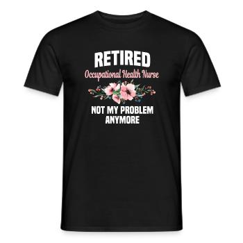 Retired occupational health nurse - Men's T-Shirt - black - Front - AI Model Male 178 light (178cm)