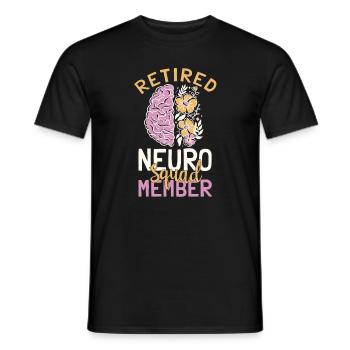 Retired Neuro Squad Member Neurology - Men's T-Shirt - black - Front - AI Model Male 178 light (178cm)