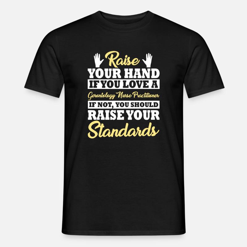 Gerontologie Krankenschwester Ehepartner Spruch - Männer T-Shirt - Schwarz