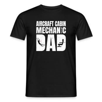 Drôle de mécanicien de cabine d’avion Père - T-shirt homme - noir - Devant - AI Model Male 178 light (178cm)