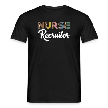 nurses agencynursing staff - Men's T-Shirt - black - Front - AI Model Male 178 light (178cm)
