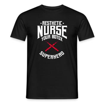 Aesthetic Nurse Saying - Men's T-Shirt - black - Front - AI Model Male 178 light (178cm)
