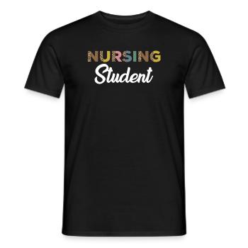 Krankenpflegestudentin Mit Leopardenmuster - Männer T-Shirt - Schwarz - Vorne - AI Model Male 178 light (178cm)