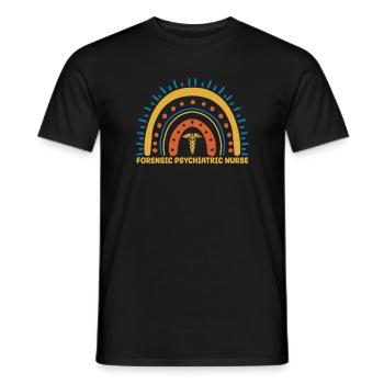 Forensic Psychiatric Nurse Design - Men's T-Shirt - black - Front - AI Model Male 178 light (178cm)