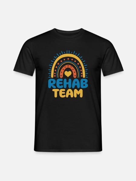 Niedliches Reha-team Boho Regenbogen Bekleidung - Männer T-Shirt - Schwarz