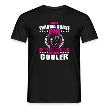 Funny Trauma Nurse Mom Shirt - Men's T-Shirt - black - Front - AI Model Male 178 light (178cm)