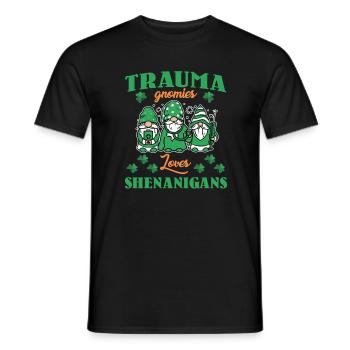 Trauma Gnomies St. Patrick's Day - Männer T-Shirt - Schwarz - Vorne - AI Model Male 178 light (178cm)