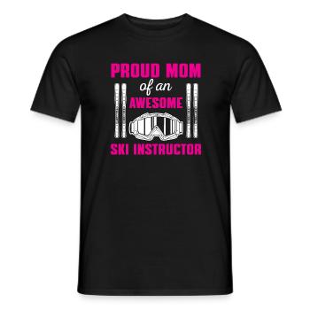 Lustige Skilehrerin Mama Shirt - Männer T-Shirt - Schwarz - Vorne - AI Model Male 178 light (178cm)