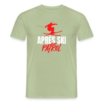 Patrouille Après Sji - T-shirt homme - vert sauge - Devant - AI Model Male 178 light (178cm)