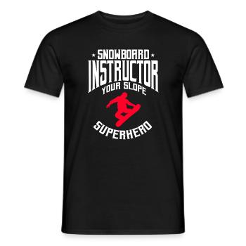 Funny Ski Instructor Saying Shirt - Men's T-Shirt - black - Front - AI Model Male 178 light (178cm)