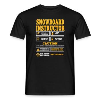 Funny Ski Instructor Saying Shirt - Men's T-Shirt - black - Front - AI Model Male 178 light (178cm)