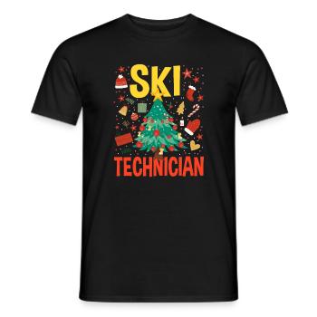 Skitechniker Weihnachtsbaum Kostüm - Männer T-Shirt - Schwarz - Vorne - AI Model Male 178 light (178cm)