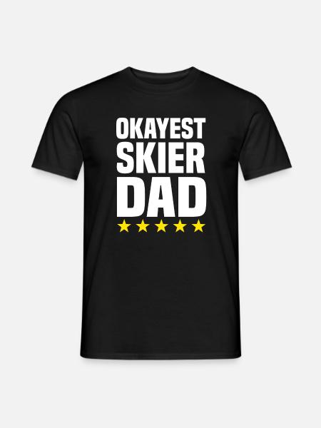 Okayest skier dad - Men's T-Shirt - black