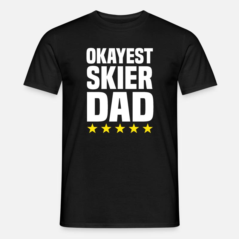 Okayester Skifahrer Papa - Männer T-Shirt - Schwarz