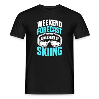 Vorhersage Für Das Skiwochenende - Männer T-Shirt - Schwarz - Vorne - AI Model Male 178 light (178cm)