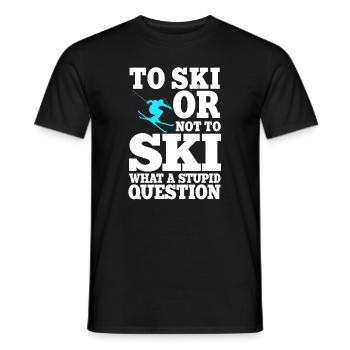 Funny Ski Saying Gift - Men's T-Shirt - black - Front - AI Model Male 178 light (178cm)