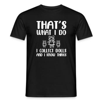Doll Collector Gift Idea - Men's T-Shirt - black - Front - AI Model Male 178 light (178cm)