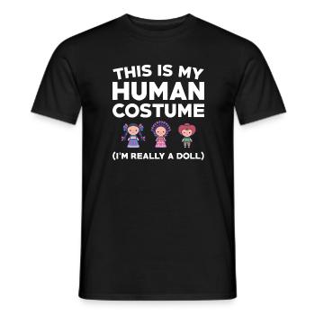 Funny Doll Collector Saying - Men's T-Shirt - black - Front - AI Model Male 178 light (178cm)