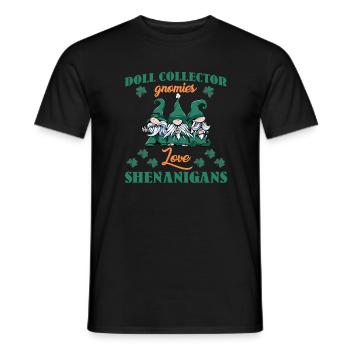 Doll Collector St. Patrick's Day Shirt - Men's T-Shirt - black - Front - AI Model Male 178 light (178cm)