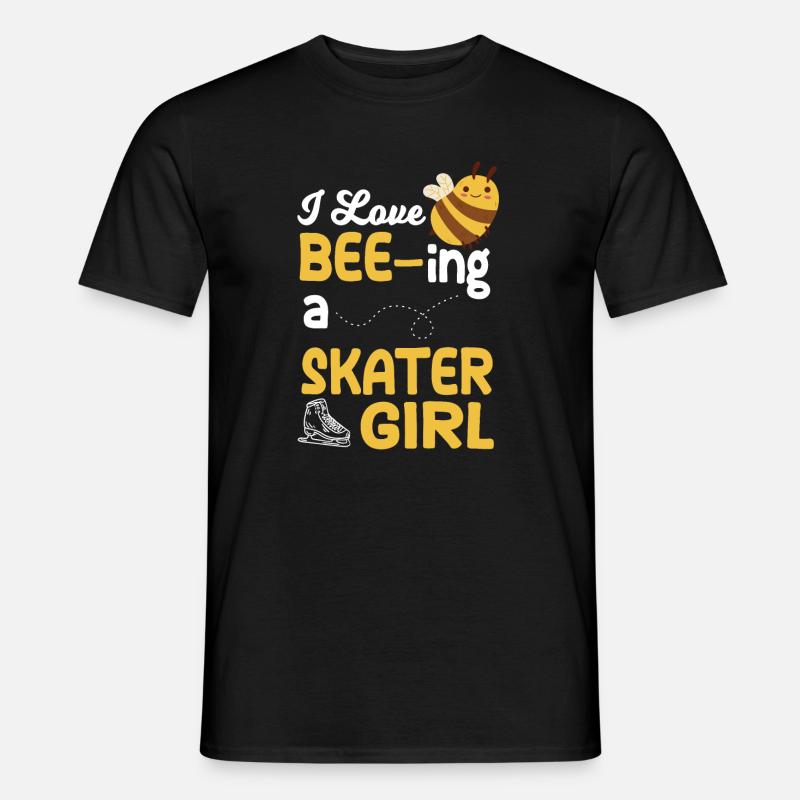 Niedliche Eislaufmädchen Eiskunstläuferin - Männer T-Shirt - Schwarz