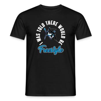 Drôle de design de ski freestyle - T-shirt homme - noir - Devant - AI Model Male 178 light (178cm)