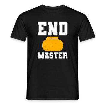 Endmaster - Curling Design - Men's T-Shirt - black - Front - AI Model Male 178 light (178cm)