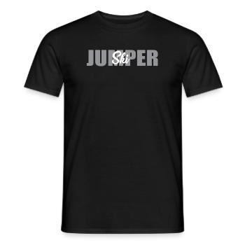 Ski jumper - Men's T-Shirt - black - Front - AI Model Male 178 light (178cm)