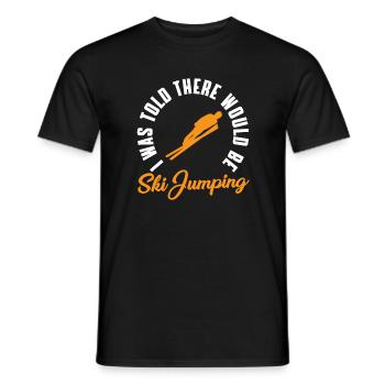 Drôle d’humour de saut à ski - T-shirt homme - noir - Devant - AI Model Male 178 light (178cm)