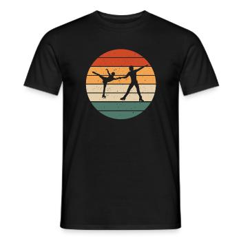 Retro Eistanz Outfit Schlittschuhlaufen - Männer T-Shirt - Schwarz - Vorne - AI Model Male 178 light (178cm)