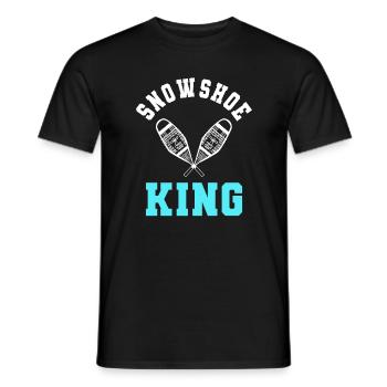 Snowshoe King Snowshoeing - Men's T-Shirt - black - Front - AI Model Male 178 light (178cm)
