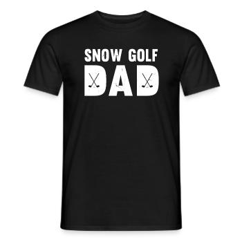 Snow Golfer Dad Outfit Men - Men's T-Shirt - black - Front - AI Model Male 178 light (178cm)