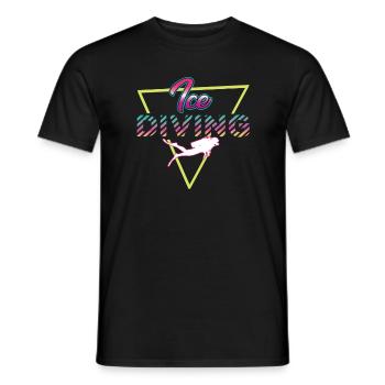 Retro 80er Jahre Eistauchen Outfit - Männer T-Shirt - Schwarz - Vorne - AI Model Male 178 light (178cm)