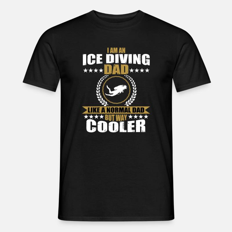 Lustiger Eistaucher Papa - Männer T-Shirt - Schwarz