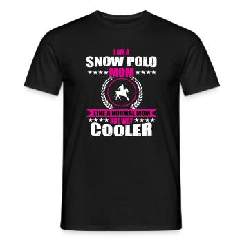 Snow Polo Mama Gift Women - Men's T-Shirt - black - Front - AI Model Male 178 light (178cm)