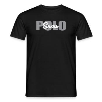 Polo sur neige - T-shirt homme - noir - Devant - AI Model Male 178 light (178cm)