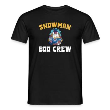 Creepy Snowman Boo Crew Halloween Costume - Men's T-Shirt - black - Front - AI Model Male 178 light (178cm)