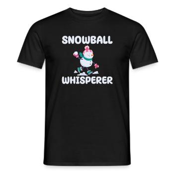 Snowball Whisperer - Men's T-Shirt - black - Front - AI Model Male 178 light (178cm)