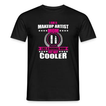 Lustige Maskenbildnerin Mama Make-up Frauen - Männer T-Shirt - Schwarz - Vorne - AI Model Male 178 light (178cm)