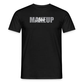 Makeup Artist Typesetting Design - Men's T-Shirt - black - Front - AI Model Male 178 light (178cm)