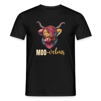 Muh-velous Wortspiel Schottische Hochlandkuh - Männer T-Shirt - Schwarz - Vorne - AI Model Male 178 light (178cm)